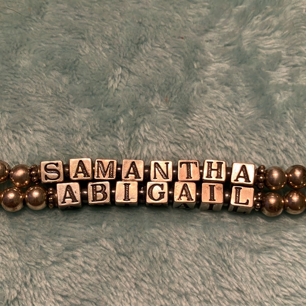 Personalized Beaded Bracelet with Name Blocks